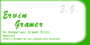 ervin gramer business card